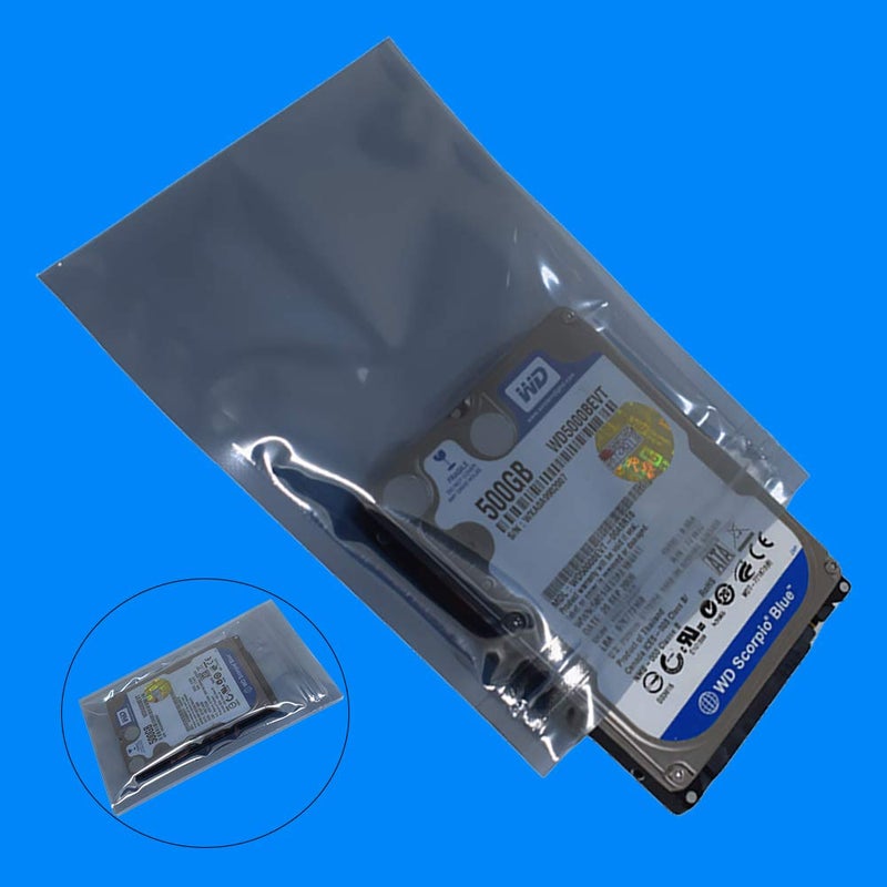 Daarcin 50pcs Anti Static Bags,5.9x7.87in/15x20cm Resealable ESD Bags for SSD HDD with 50pcs Labels, Anti-Static Bag for 3.5'' Hand Drive or Varieties of Electronic Device - Image 5